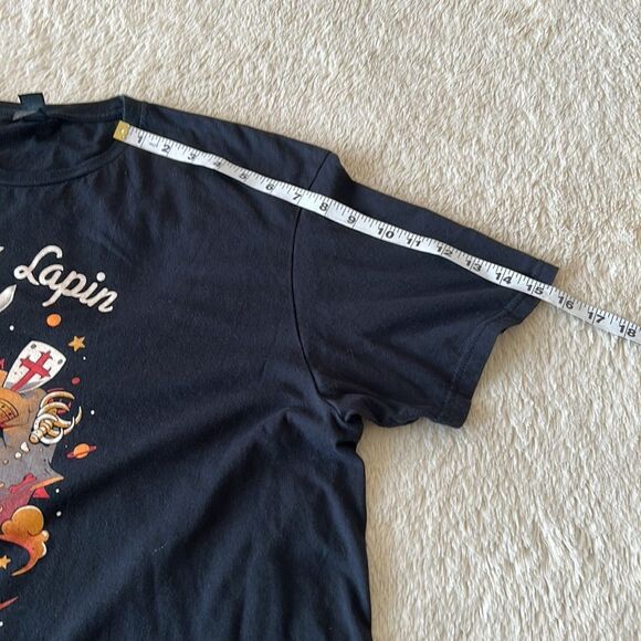 Le Petit Lapin short sleeve shirt black size XL - Picture 15 of 16